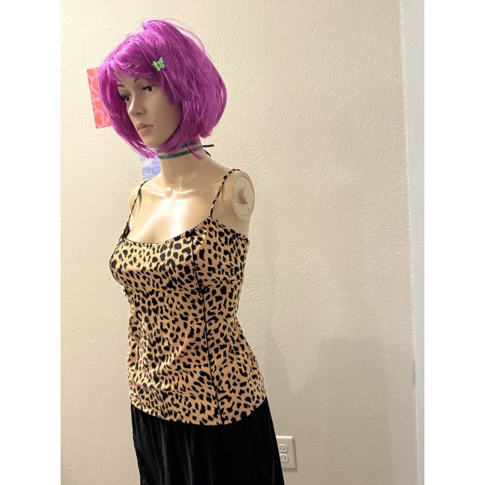 Bustier Cami Top Animal‎ Cheetah Leopard Y2K 90s Small